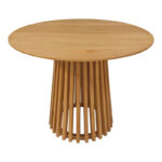 Dining set Elaiza-Kenda 5pieces set in natural-beige shade D80x75cm - Слика 5