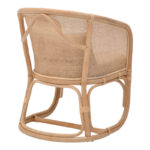 Querke armchair natural color rattan-beige cushion 57x64x76cm - Image 2