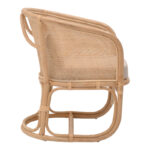 Querke armchair natural color rattan-beige cushion 57x64x76cm - Image 3