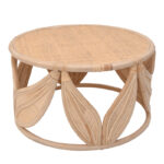 Coffee table Siderty natural color rattan D80x45cm - Image 2