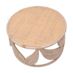 Coffee table Siderty natural color rattan D80x45cm - Image 3
