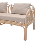 2-seater Ytrone sofa natural color rattan-beige cushion 166x61.5x71cm - Image 5