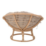 Servey armchair natural color rattan pe-beige cushion D115x58cm - Image 5