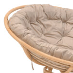 Servey armchair natural color rattan pe-beige cushion D115x58cm - Image 6