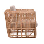 Fajole armchair natural color rattan-beige cushion 86x86x66cm - Image 3