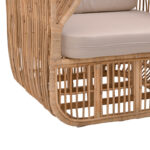 Fajole armchair natural color rattan-beige cushion 86x86x66cm - Image 6