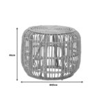 Rajesty stool rattan in natural color D60x46cm - Image 5