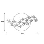 Wall decoration Elzy Inart metal in gold shade 87x49x4cm - Image 2