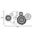 Wall decoration Cirsus metal in gold-white-black shade 91x49x4 - Image 2