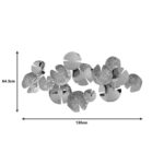 Wall decoration Lily Inart metal in gold color 130x64,5x6 - Image 2