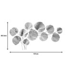 Wall decoration Fleur Inart metal in gold 131x68.5x6cm - Image 2