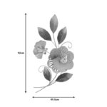 Wall decoration Lux Inart metal in gold-white shade 49.5x92x7cm - Image 2