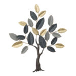 Wall decoration Oliver Inart metal in gold-black-grey shade 71.5x84.5x4cm