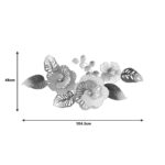 Wall decoration Nelie Inart metal in gold-white-grey shade 104.5x48x7cm - Image 2