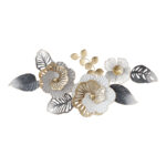 Ѕидна декорација Нели Инарт метал во златно-бело-сива нијанса 104,5x48x7 см