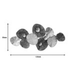 Wall decoration Salie Inart metal in gold-pink-red shade 120x59x7cm - Image 2