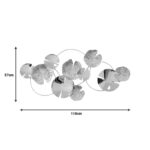 Wall decoration Lacy Inart metal in gold shade 118x57x5cm - Image 2