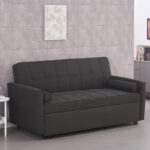 Sofa-bed Jursy charcoal fabric 170x91x90cm - Image 2