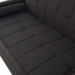 Sofa-bed Jursy charcoal fabric 170x91x90cm - Image 6