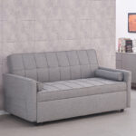 Sofa-bed Jursy gray fabric 170x91x90cm - Image 2