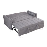Sofa-bed Jursy gray fabric 170x91x90cm - Image 3