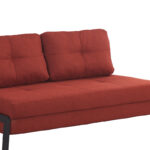 Sofa-bed Hafrene orange fabric 151x94x71cm - Image 4