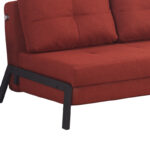 Sofa-bed Hafrene orange fabric 151x94x71cm - Image 5