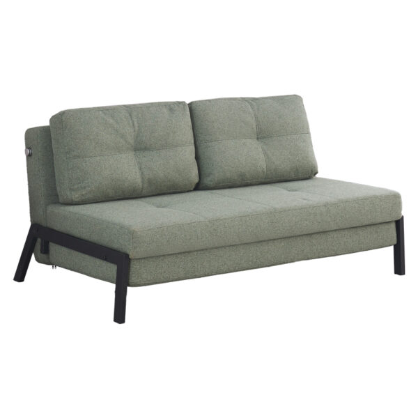 Sofa-bed Hafrene light green fabric 151x94x71cm