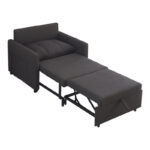 Armchair-bed Barzene anthracite fabric 96x83x75cm - Слика 3