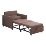 Barzene armchair-bed brown fabric 96x83x75cm - Слика 3