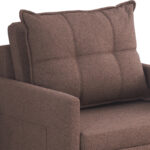 Barzene armchair-bed brown fabric 96x83x75cm - Слика 4