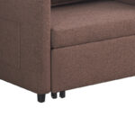 Barzene armchair-bed brown fabric 96x83x75cm - Слика 5