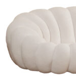 Margaritine sofa white bouclé fabric 180x100x67cm - Слика 3