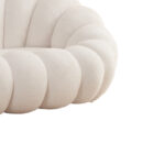 Margaritine sofa white bouclé fabric 180x100x67cm - Слика 4