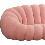 Margaritine sofa pink bouclé fabric 180x100x67cm - Слика 3