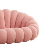 Margaritine sofa pink bouclé fabric 180x100x67cm - Слика 4