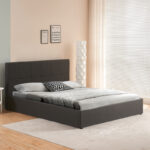 Double bed with storage space Zamblene anthracite fabric 160x200cm - Image 2