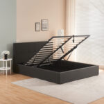 Double bed with storage space Zamblene anthracite fabric 160x200cm - Image 3