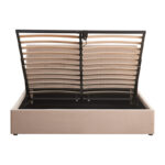 Double bed with storage space Zamblene beige fabric 160x200cm - Image 5