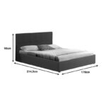 Double bed with storage space Zamblene beige fabric 160x200cm - Image 6