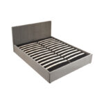 Double bed with storage space Zamblene gray velvet 160x200cm - Image 5