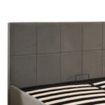 Double bed with storage space Zamblene gray velvet 160x200cm - Image 6