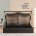Double bed with storage space Majore anthracite fabric 160x200cm - Слика 4