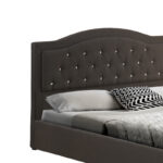Double bed with storage space Majore anthracite fabric 160x200cm - Слика 5