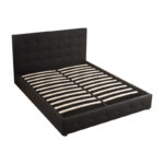 Double bed with storage space Cankere black pu 160x200cm - Слика 4