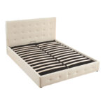 Double bed with storage space Cankere cream pu 160x200cm - Слика 4