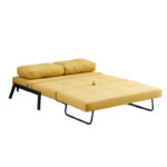 Sofa-bed Hafrene fabric in yellow color 151x94x71cm - Слика 2