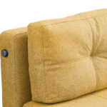 Sofa-bed Hafrene fabric in yellow color 151x94x71cm - Слика 4