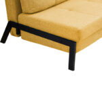 Sofa-bed Hafrene fabric in yellow color 151x94x71cm - Слика 5
