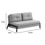 Sofa-bed Hafrene fabric in yellow color 151x94x71cm - Слика 6